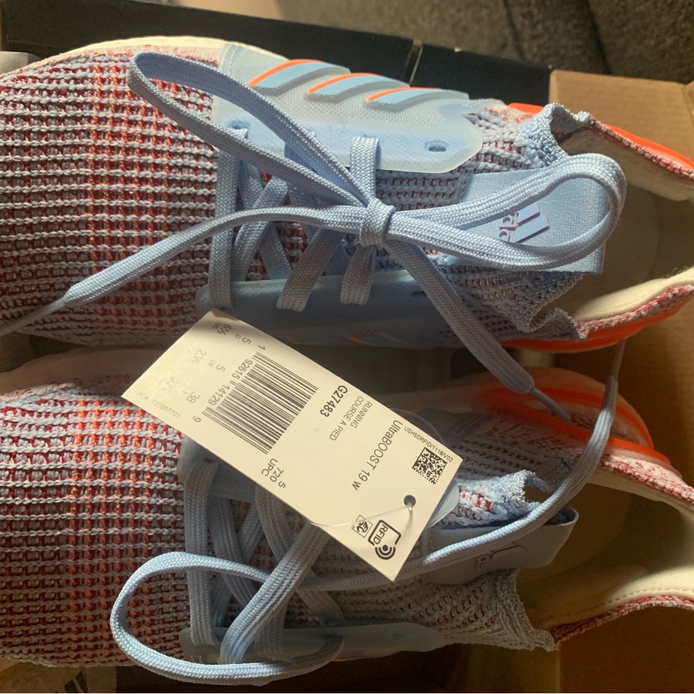 Adidas Ultraboost “Coral glow blue” limited edition. Women’s size 6 1/2.